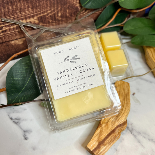 Wax Melts: Sandalwood, Vanilla + Cedar