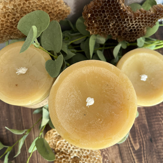 PURE ~ Classic Pillar Beeswax Candles