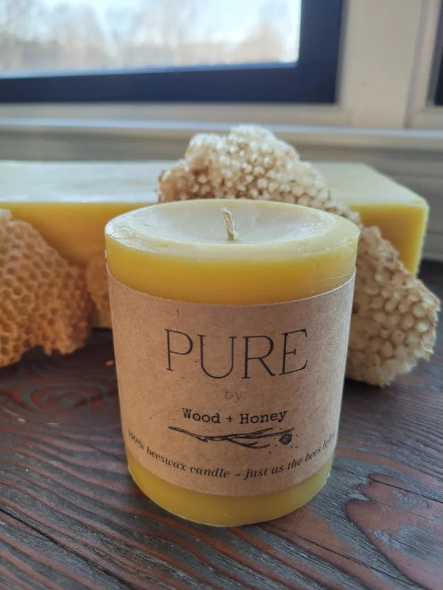 PURE ~ Classic Pillar Beeswax Candles