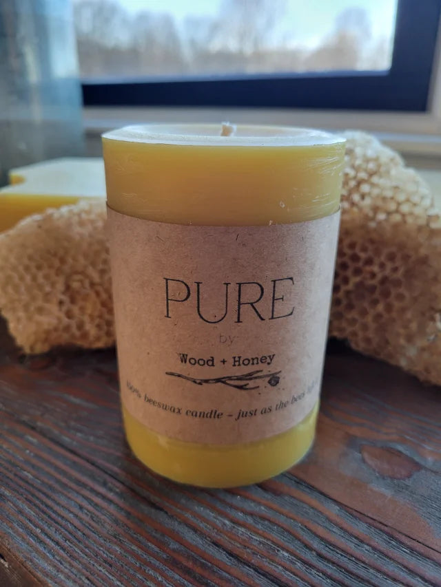 PURE ~ Classic Pillar Beeswax Candles