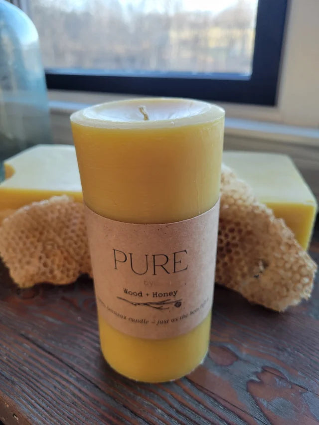 PURE ~ Classic Pillar Beeswax Candles