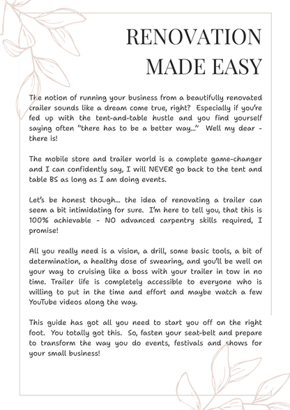 DIY - "No Bullshit" Mobile Store Trailer Guide