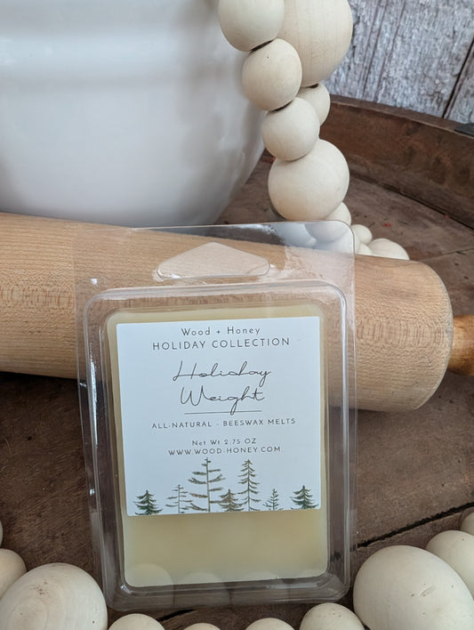 Holiday Collection ~ Beeswax Melts:  Holiday Weight